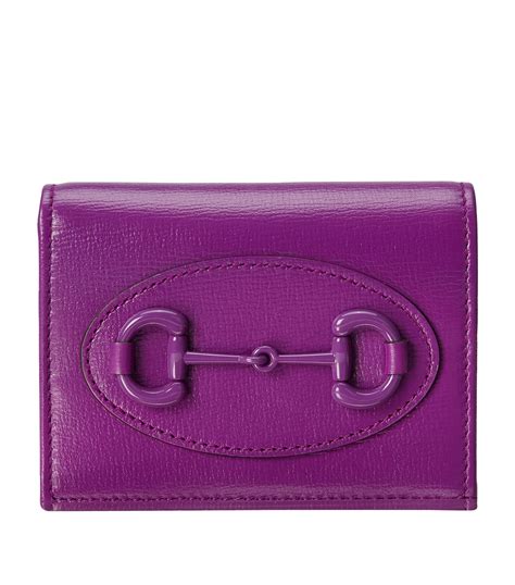 gucci purple wallet|leather gucci wallet women.